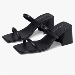 Free People Parker double strap black heel sandals‎ NEW